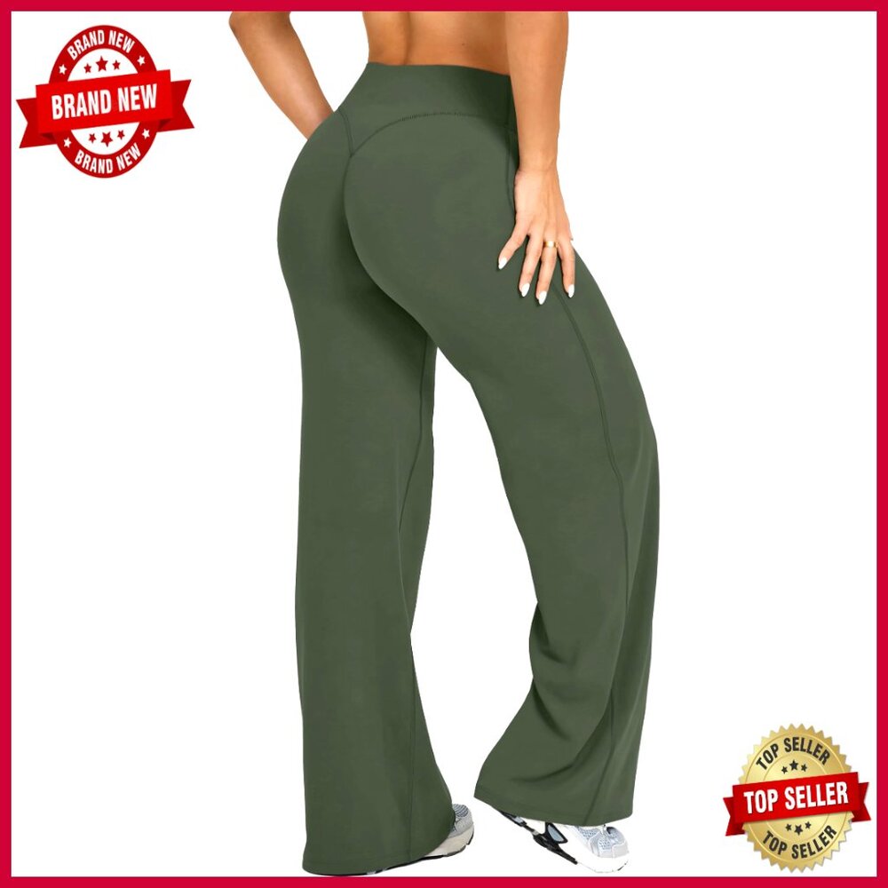 Soft Stretch Straight Leg Active Pants For Workout Yoga Fitness